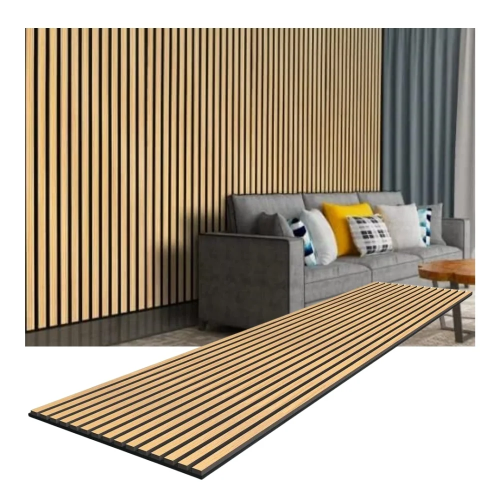 Interior Decoration Wall Paneling Wholesale Soundproof Wood Wall Panel Slats Veneer MDF Akupanel Acoustic Wall Panel
