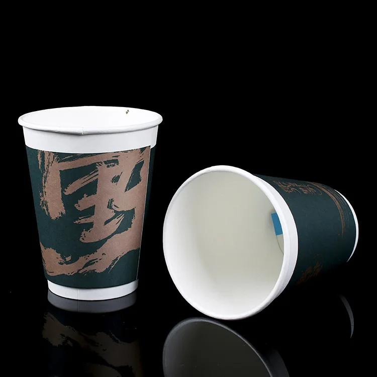 High  Quality Eco-friendly Custom Blue Kraft Paper Coffee&Tea Cups
