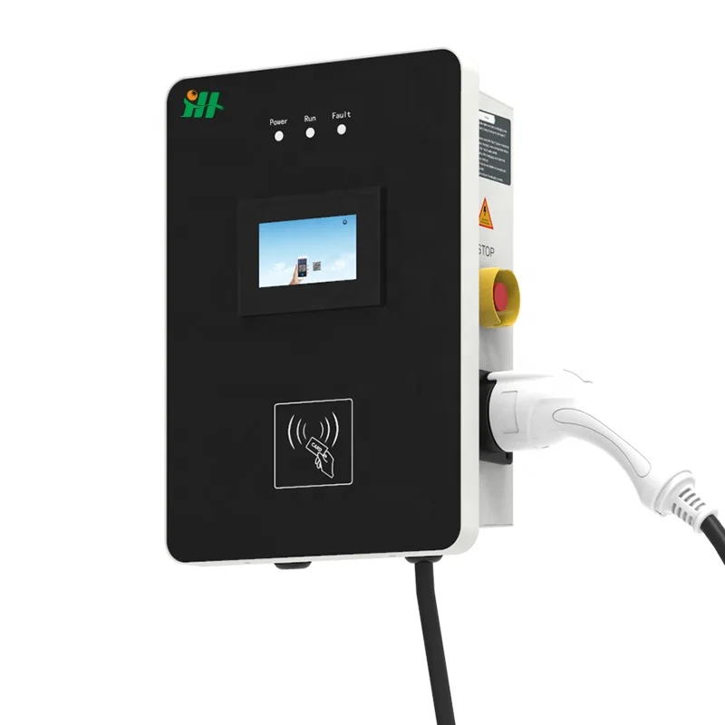 Hongjiali OCPP public commercial gbt type2 7kw 11kw 22kw electric vehicle charging station with app control payment system
