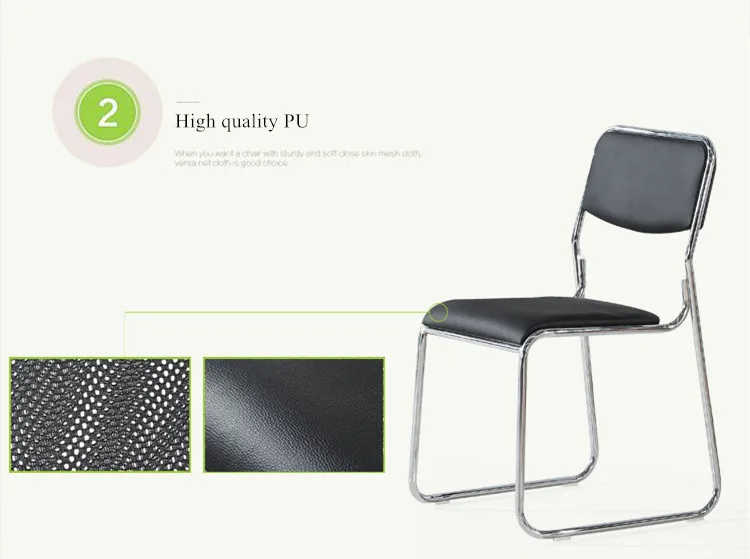 Model: OA2008 China Minimalist Metal Computer Conference Staff Training Chair Study PU Leather Office Chair