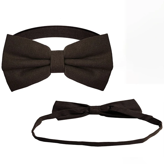 
Wholesale cheap 100% silk shirt brown mens bow ties for boys 