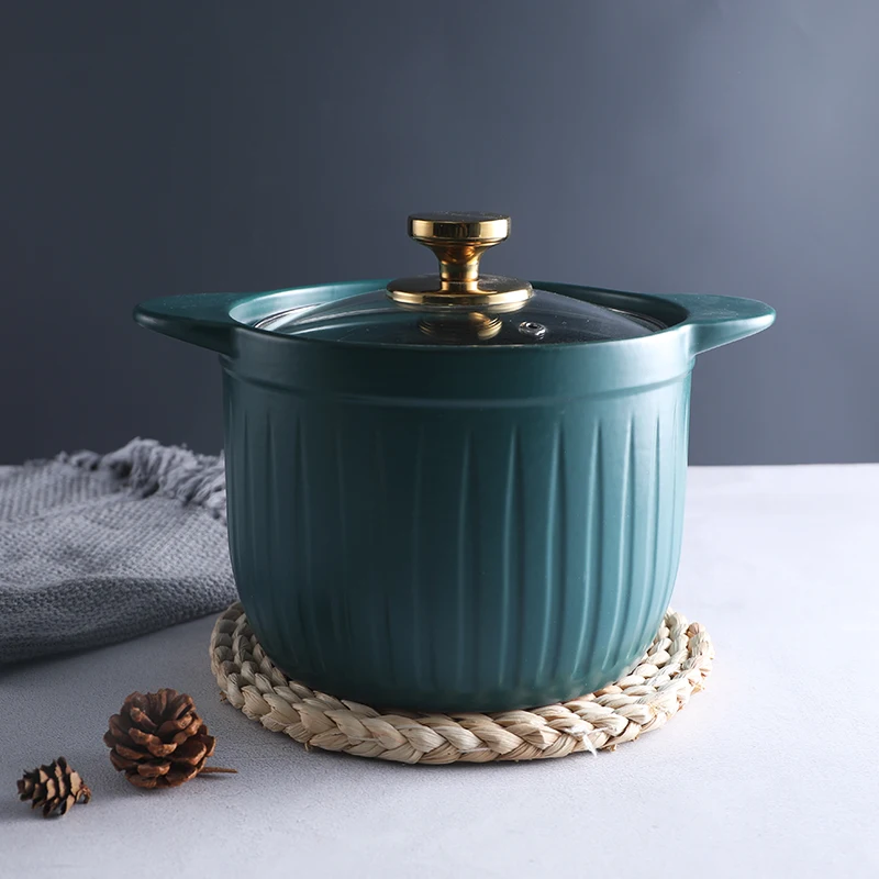 2.5L/3.5L Nordic Non Stick Ceramic Pots For Cooking Color Cookware Insulated Food Warmer