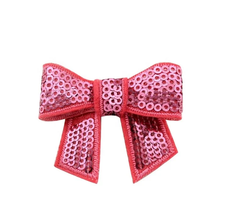 Fashion Sequin Embroidery Bow for  Hair Accessories