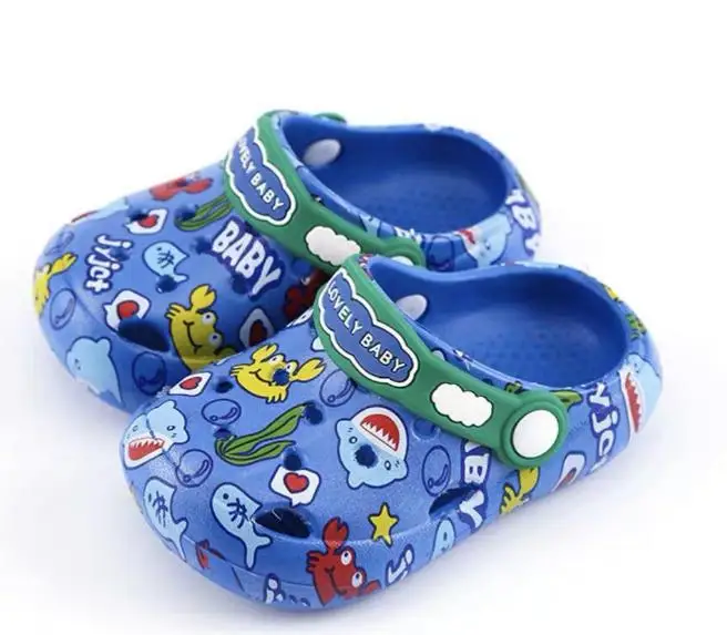 2021 cute children kids clogs boys & girls slides cartoon sandals flats soft indoors slippers summer closed toe beach