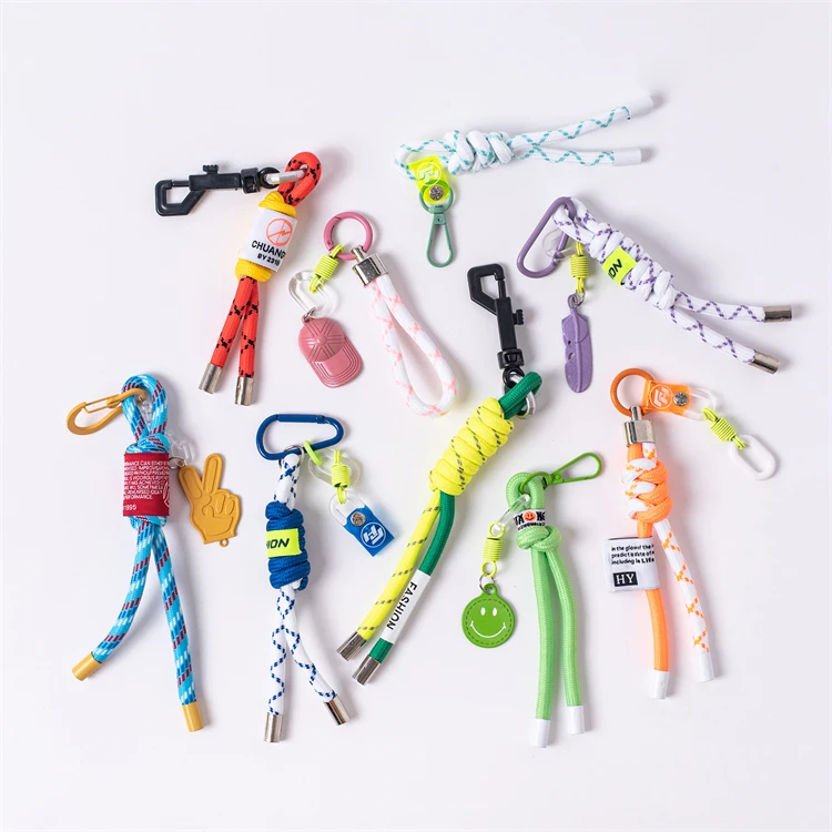 Креативный переливающийся шнур-брелок карабин кольцо для ключей рюкзака подвесные аксессуары подвесной шнур оптовая продажа