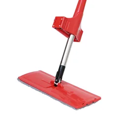 Wholesale price house floor easy cleaning microfiber flat mop hand free red squeeze water mop