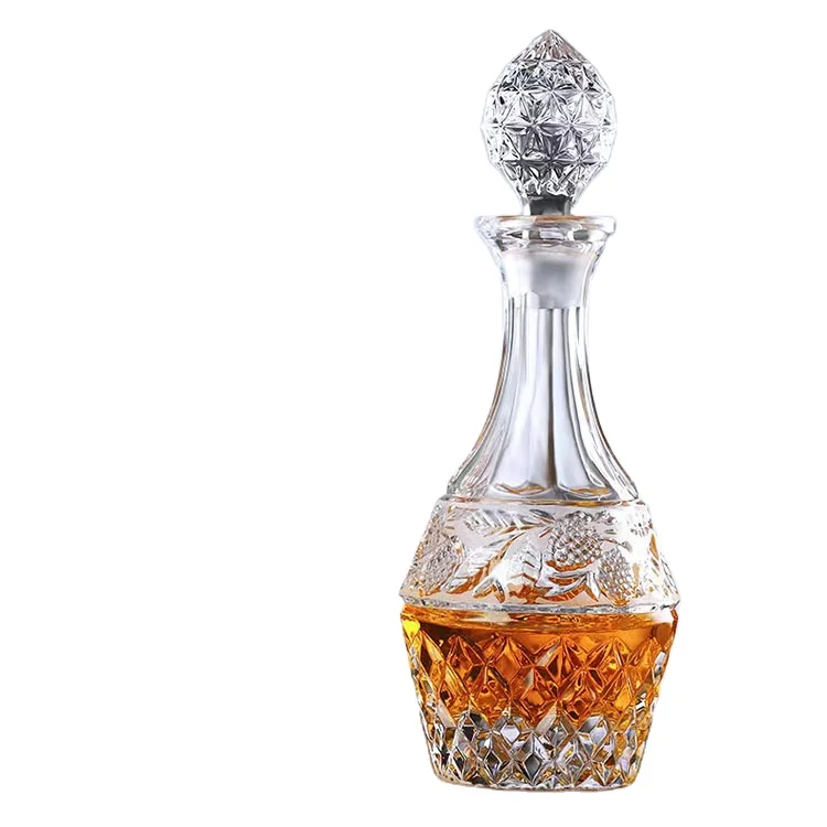 Suppliers Glass Flask Whisky Bottle Pack Oval Shape Vodka Bottle Vodka Whisky Rum Glass Bottles Wine Glasses Crystal