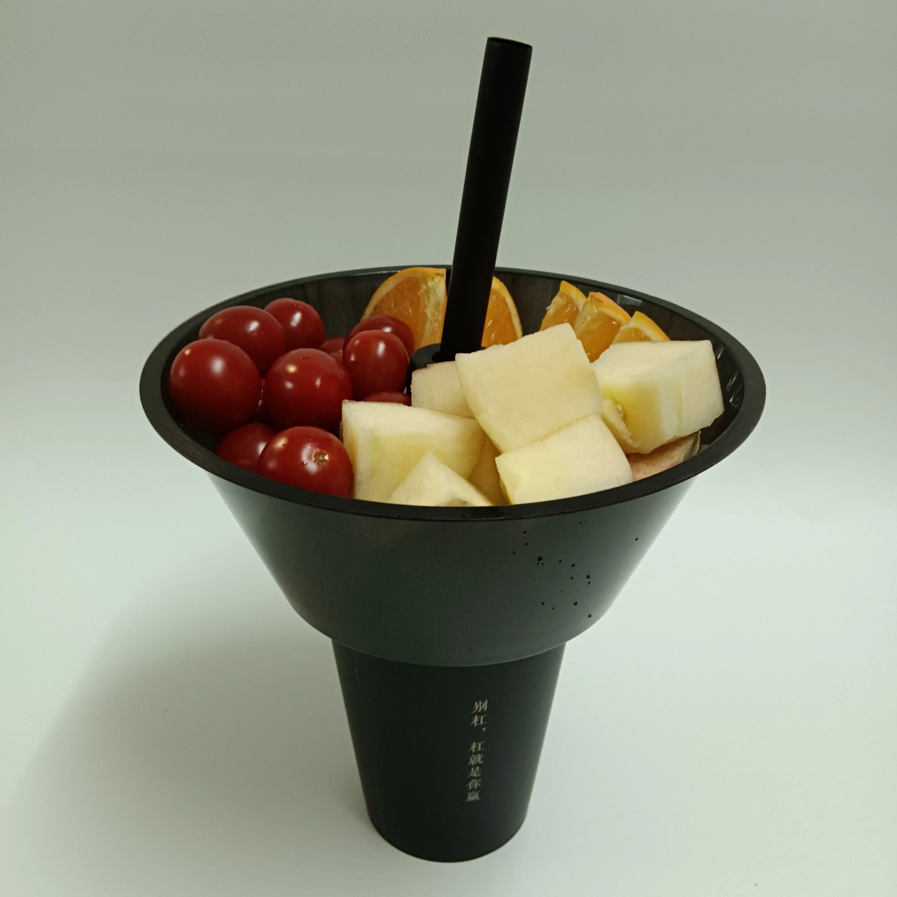 SP038 Food grade Hot Custom Logo movie display drink popcorn cheap cold plastic cup with snack tray