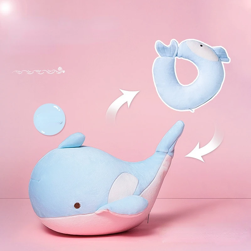 2 In 1 U Shape Pillow Travel Neck  Micro Beads Filling Cute Cartoon Pillows Animal Shape Car Neck Rest Cushion