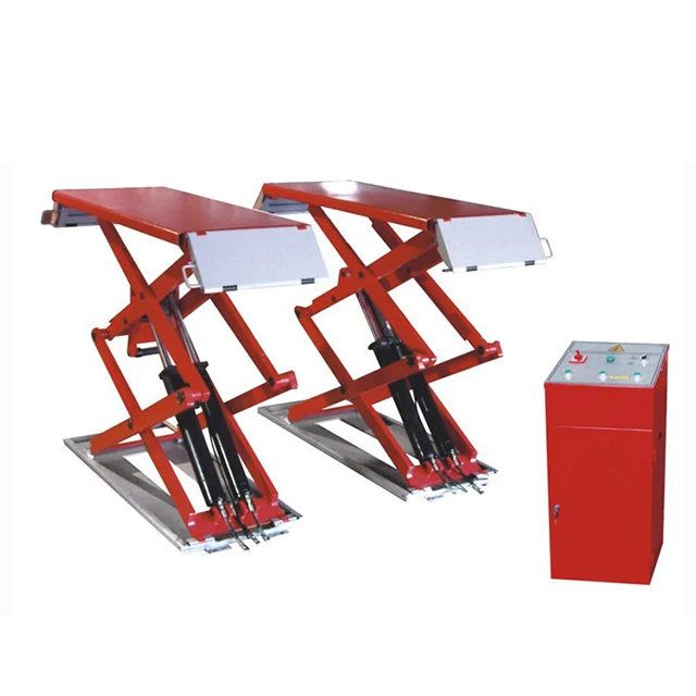 Mid-rise hydraulic manual lock release portable low profile scissor car lift