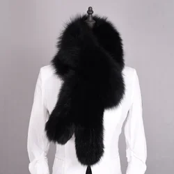 Top fashion real blue fox fur scarf long fur scarf for women/winter warm fox fur scarf natural color