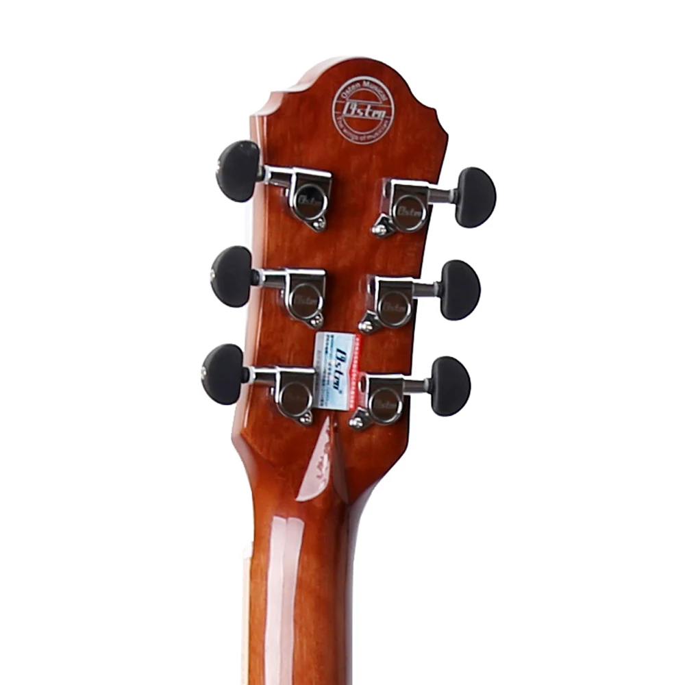 Custom Design Black Matte Die-cast Machine Head Solid Spruce Wood All Kinds Of Guitar Acoustic Guitar For Sale