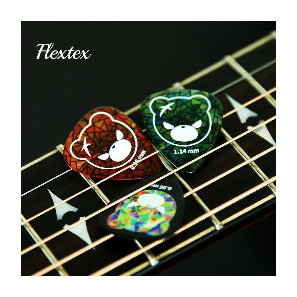 JELO HQ-1 Ukelele Guitar Bass Picks FLEXTEX  0.5 0.58 0.71 0.88 0.96 1.14mm Stringed Instruments Accessory Parts & Accessories
