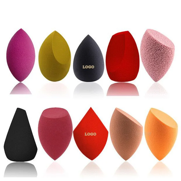 wholesale Cute Best Brown Private Label Pink Puff Latex Free Blender Custom Makeup Sponge