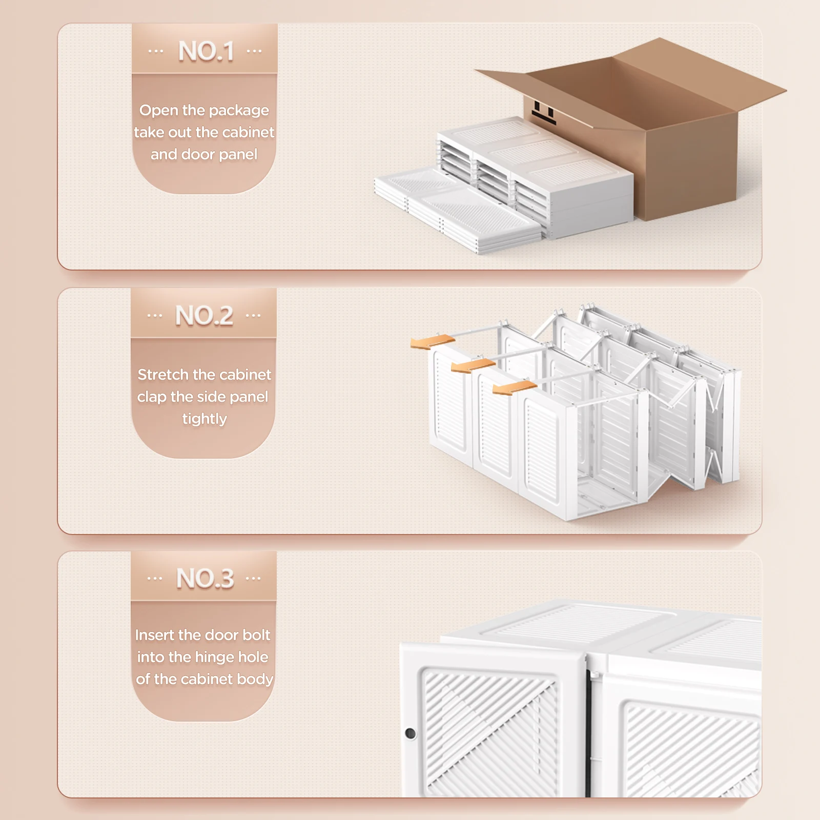 High Quality Cheap European Plastic Storage Cabinet For Clothes
