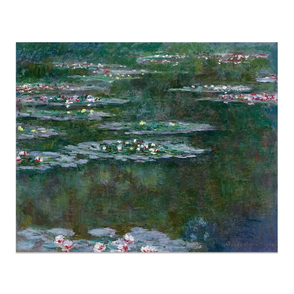 Famous Reproduction Monet Water Lilies Impression Lotus Painting Masterpiece