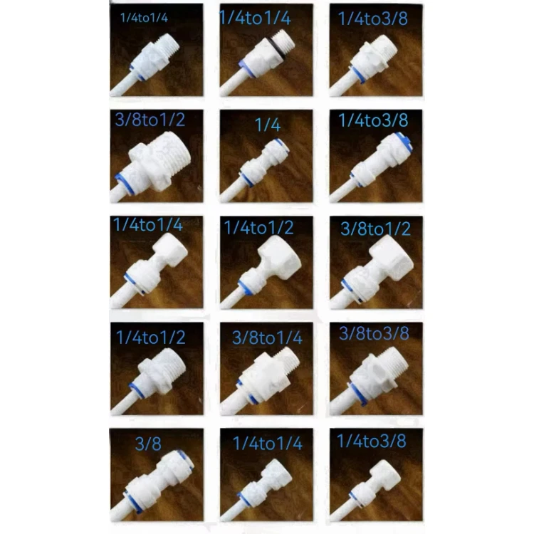 Free Sample 1/4 Inch Quick Connect Push-in Tube POM Tee Water Treatment Water Purifier Fittings Hose connector