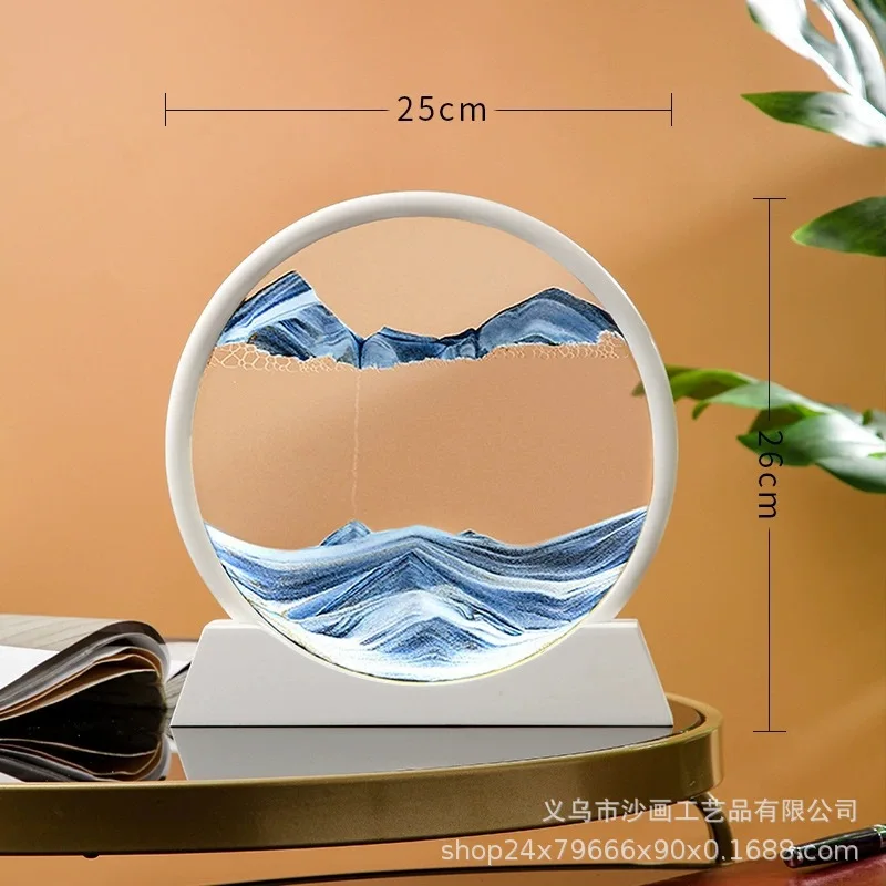 Huaqi SPA25-32 Sandlandschaft основа круглые движущиеся песочные накидки струящийся песок художественные украшения для дома 7 дюймов черный стеклянный