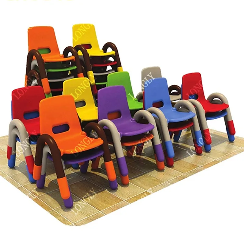 Colorful kindergarten kids plastic chair price for preschool