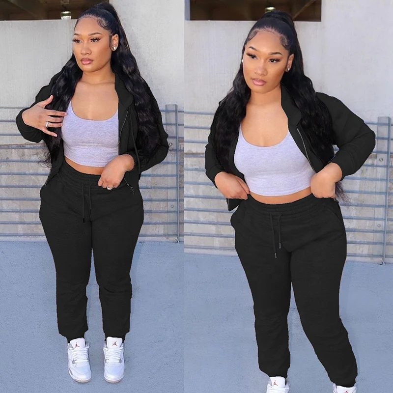 New Design Womens Track Suits Crop Hoodie Velour Tracksuit Pink Soft Two Pieces Velvet Tracksuit For Women