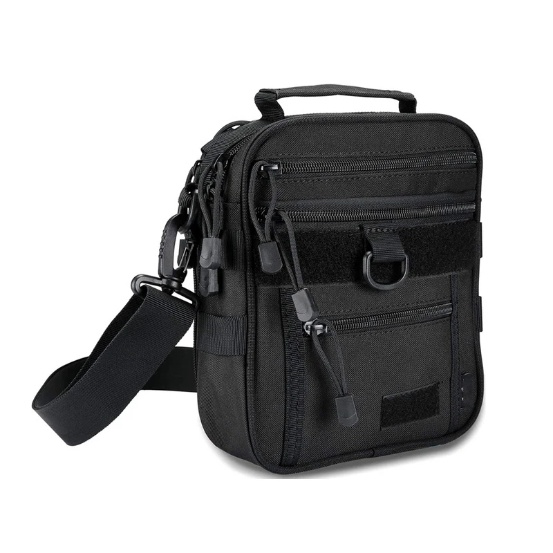 Тактическая сумка с ремешком на плечо, черная сумка-мессенджер