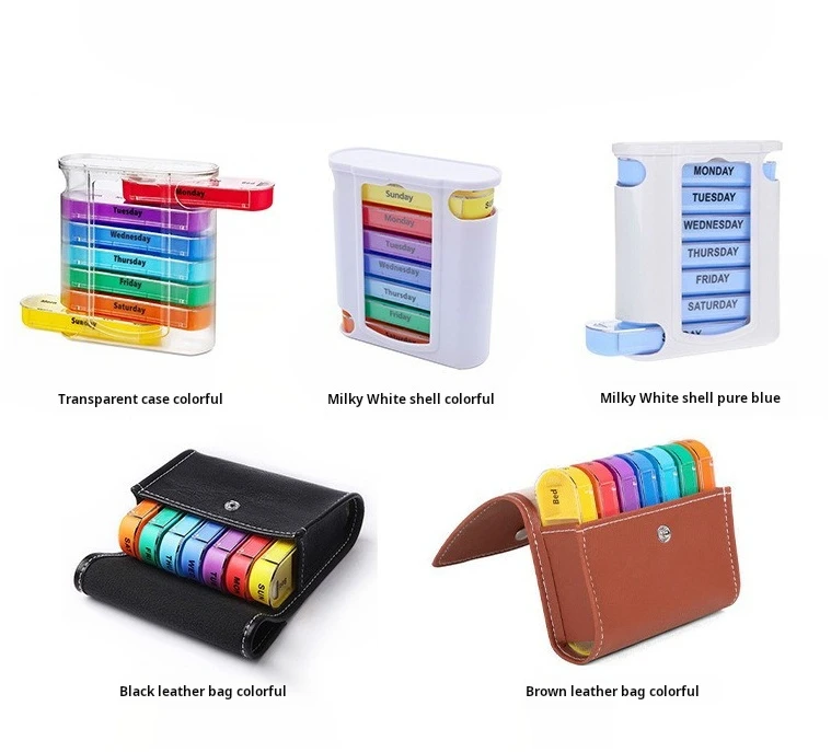 medicine pp novelty boxes drawer box pill 7 days 4 times pill storage case 21 compartment pill cases with waterproof