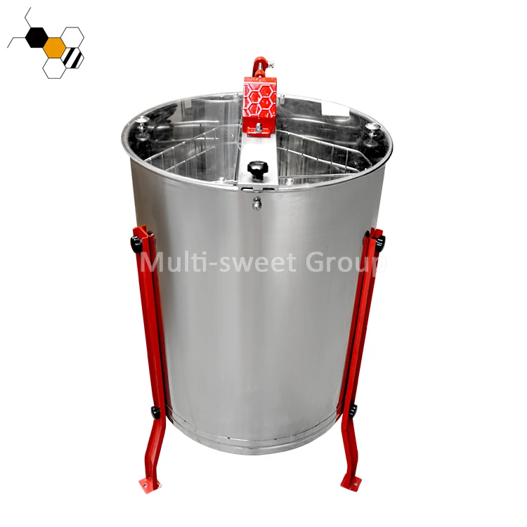 Бесшовная ручная центрифуга для извлечения меда с 4 рамами для меда из нержавеющей стали
