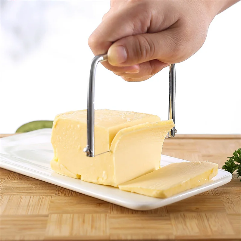 Butter Wire Slicer Handheld Butter Cutter Cheese Cutting Stainless Steel Wire Cheese Cutting Wire Cutter Slicer Kitchen Supplies