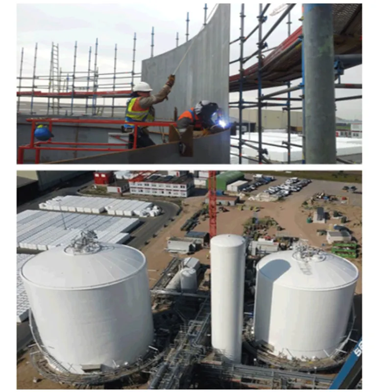 Большой внешний резервуар для нефти, плавающий резервуар для крыши для хранения большого количества сырой нефти и нефтепродуктов