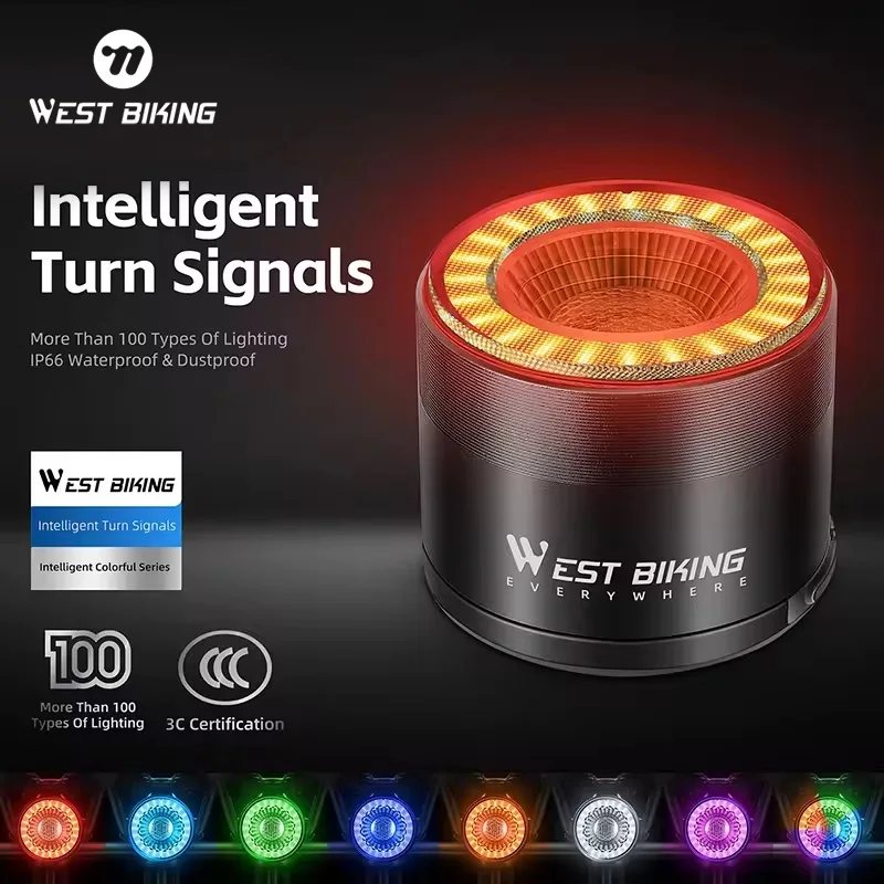 WEST BIKING Tail Lights Rechargeable Bike Led Rear Light Waterproof Usb Rechargeable Led Wireless Control  Bicycle Tail Light