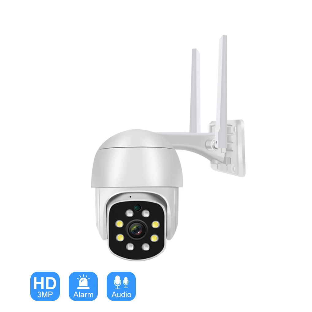 Full Color V380 Pro 3MP Outdoor System WIFI Surveillance PTZ Wireless Cctv Security Camera
