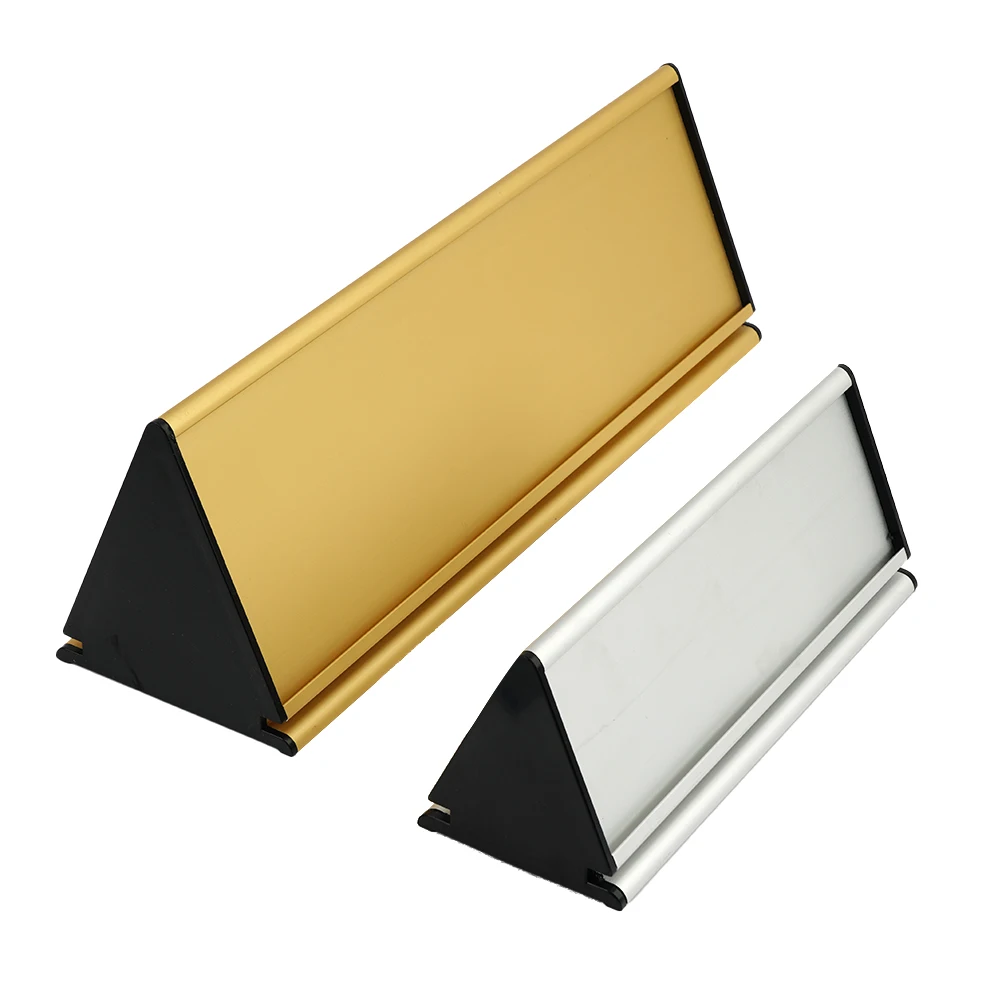 Custom Shop Desk Digital Sign Display Aluminum Office Desk Name Plate Display Metal Aluminum Nameplate