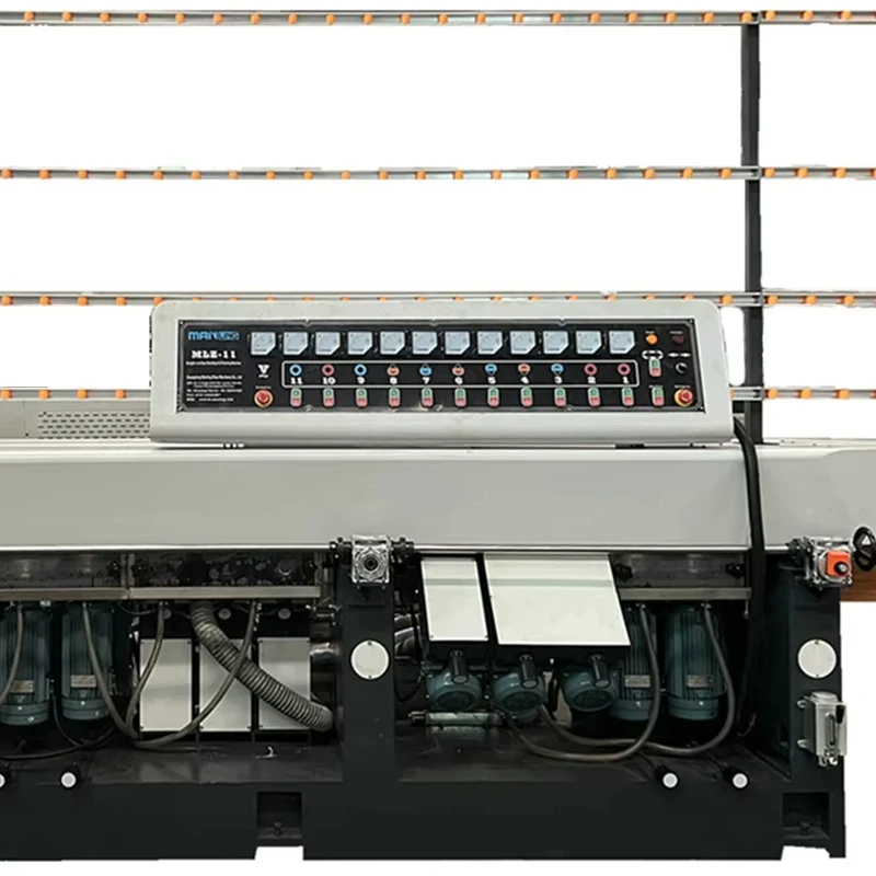 Guangdong Manling MLZ 11 Motor Glass Edging Machine Automatic 45 arris degree Polishing Grinding Equipment for glass company
