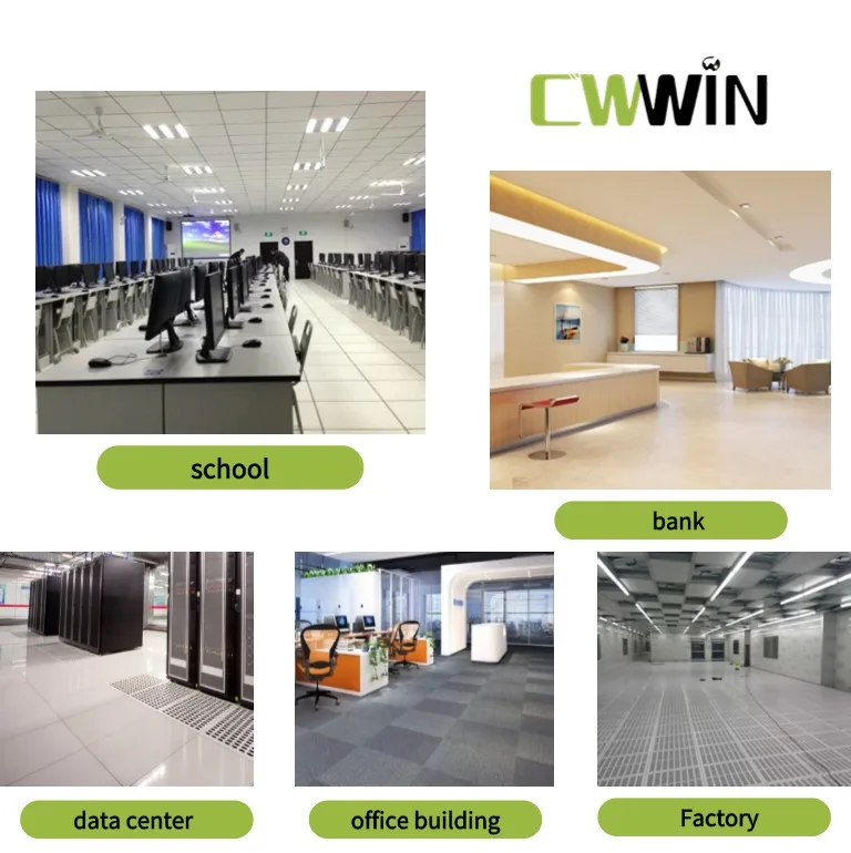 Durable Anti-Static Raised Floor System for Data Centers & Laboratories HPL Finish Material Calcium Sulfate Conductive Panels