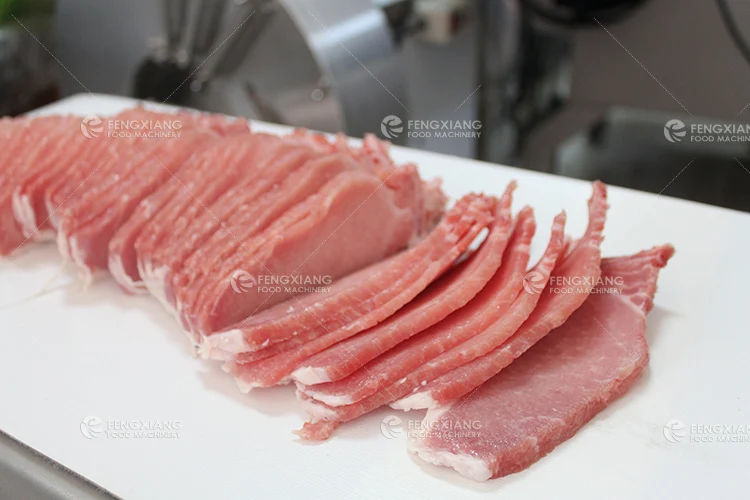 Sausage Bacon Frozen Meat Cooked Meat Cheese Fish Cutting Slicing Machine