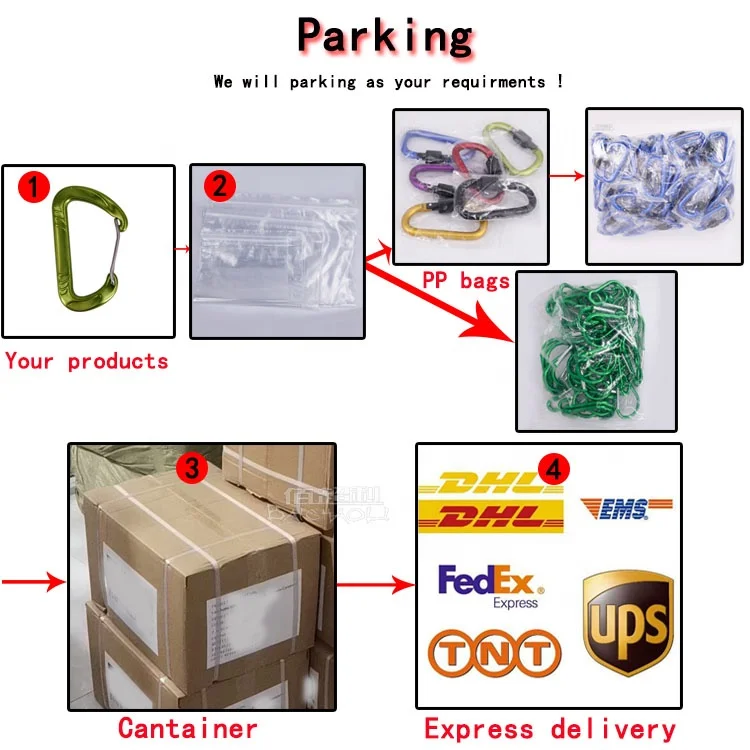 OEM/ODM 8# D shaped aluminum alloy metal swivel locking custom logo snap spring flat full black carabiner clip