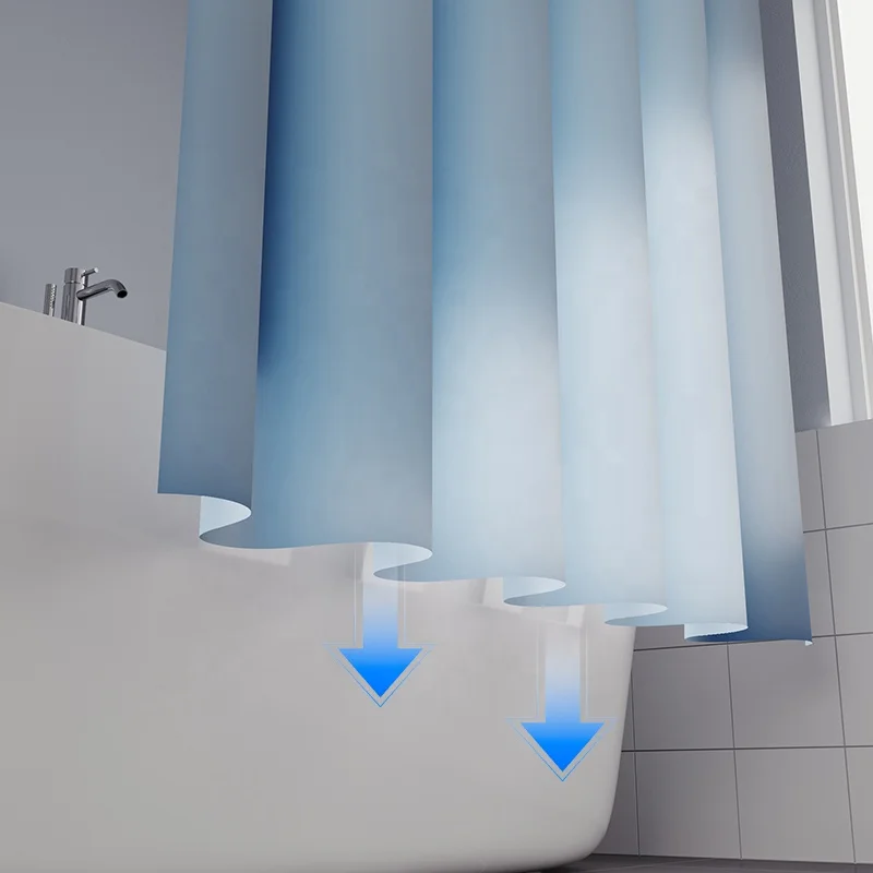 Modern Waterproof Lining Mildew-Proof Peva Plastic Solid Color Spots Shower Curtain