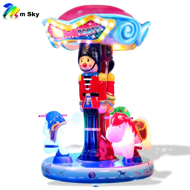 Innovative concept high quality fairground mini indoor outdoor merry go round coin operated carousel for sale
