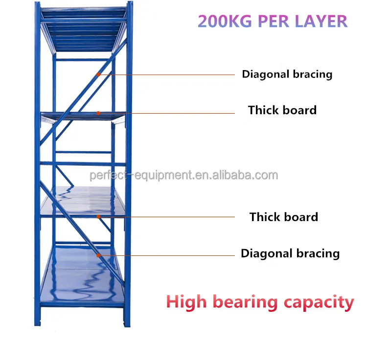 China Manufacturer Industrial Metal Storage Racking System Goods Shelf Heavy Duty Steel Rack For Warehouse