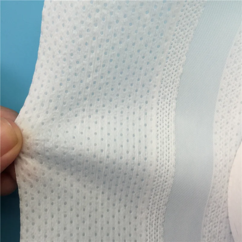 Zero waste S cut side hook Tape for full elastic waistband Baby Diaper making raw materials