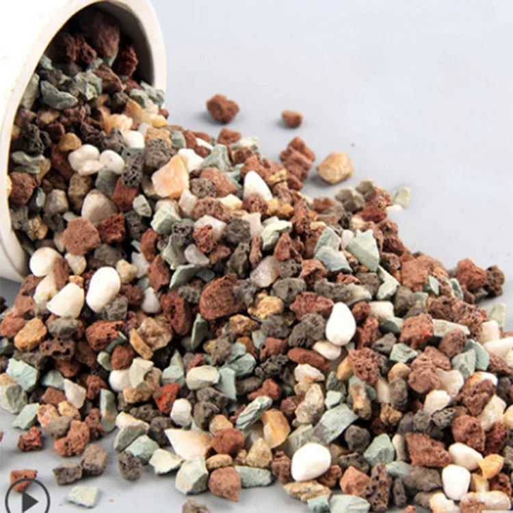 Mixed with multiple minerals zeolite powder volcanic rock maifan stone for succulent plant rainbow stone