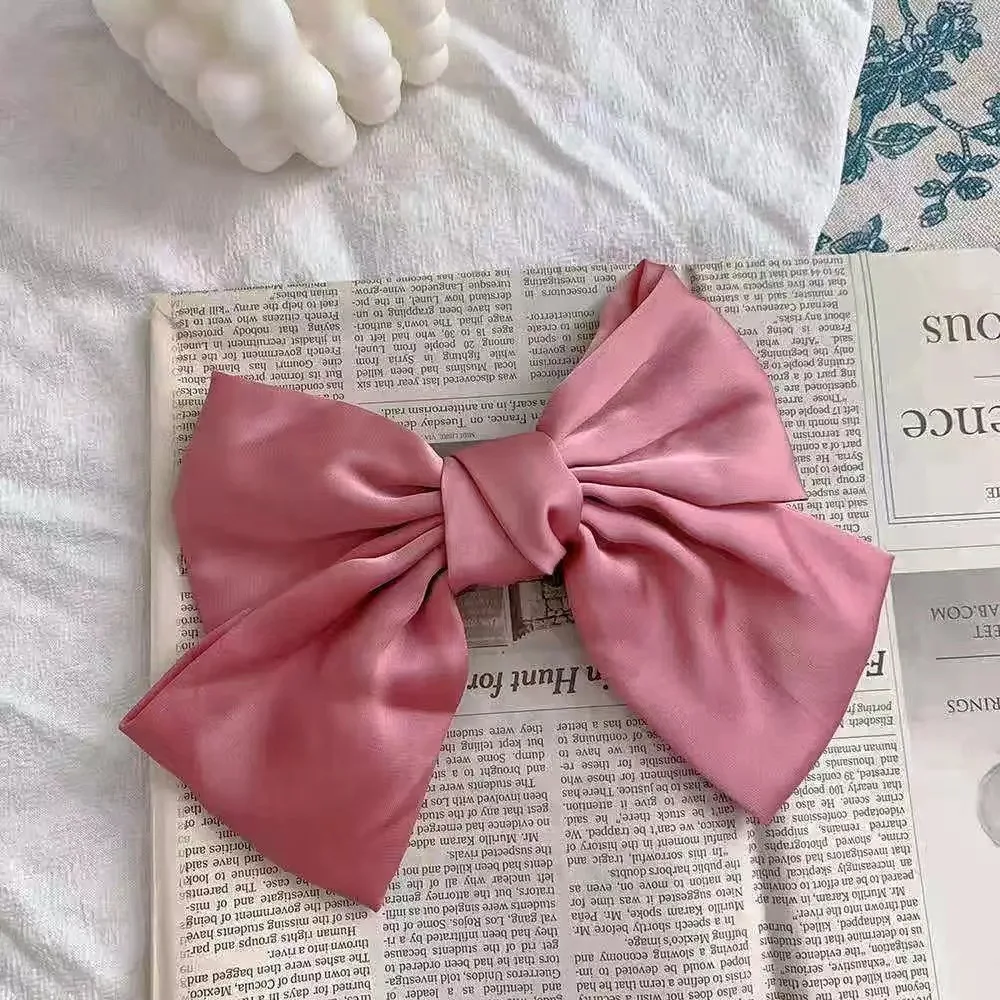 SongMay New Product Short Hair Bows For Girls Accessories Bow satin Clips Hair Accessories Big clips