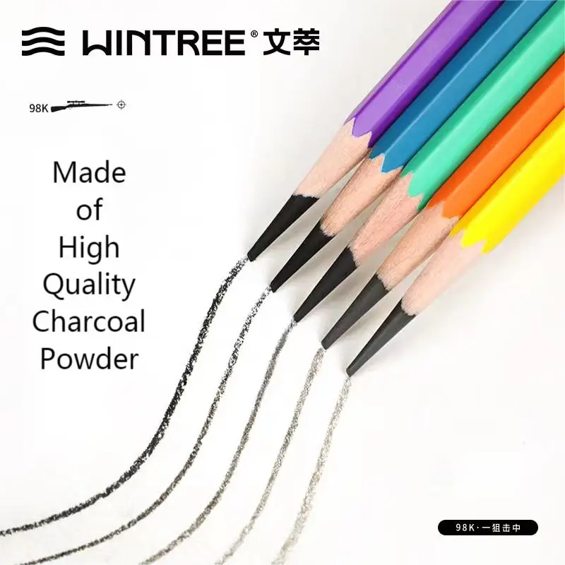 Artist Drawing Sketch Charcoal Graphite Pencils Art Set soft medium hard charcoal pencil