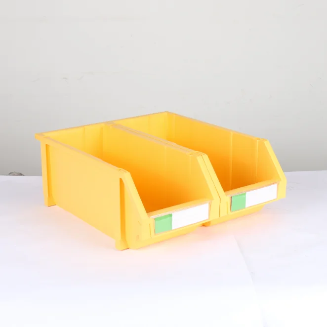 Front opening heavy duty warehouse storage bin plastic stackable storage box picking bin for screws nuts bolts storage