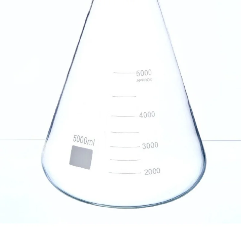 Glass Erlenmeyer Flask 10ml 50ml 100ml 500ml 1000ml Thick Walled Conical Flask with Lid