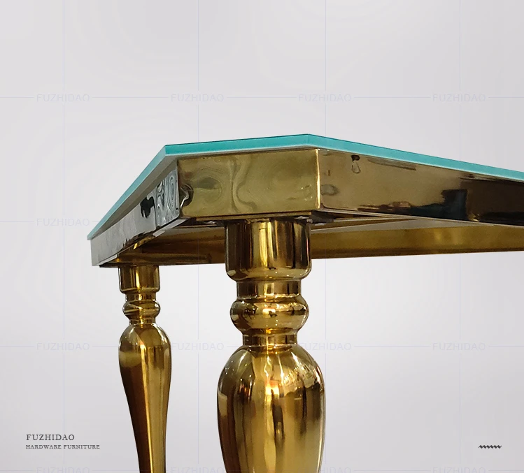 
v design dining table rose gold glass table 