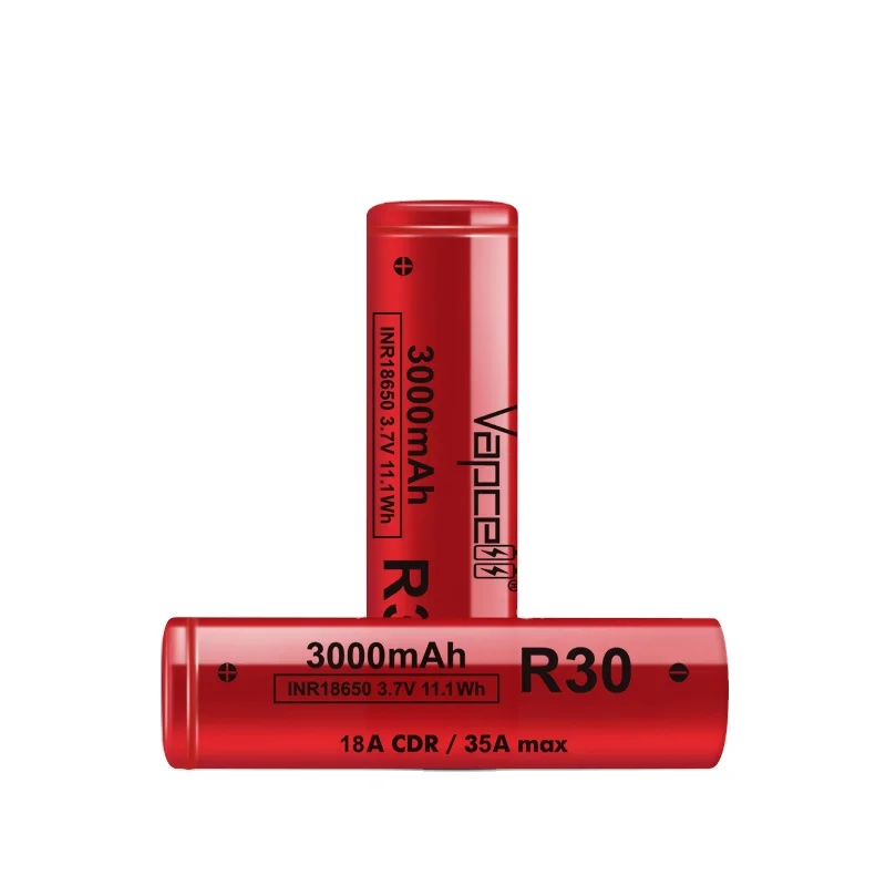 Vapcell R30 18650 3000 мАч 3 6 В 18 А литий-ионные аккумуляторы высокой емкости с длительным сроком службы для электроинструментов 30q