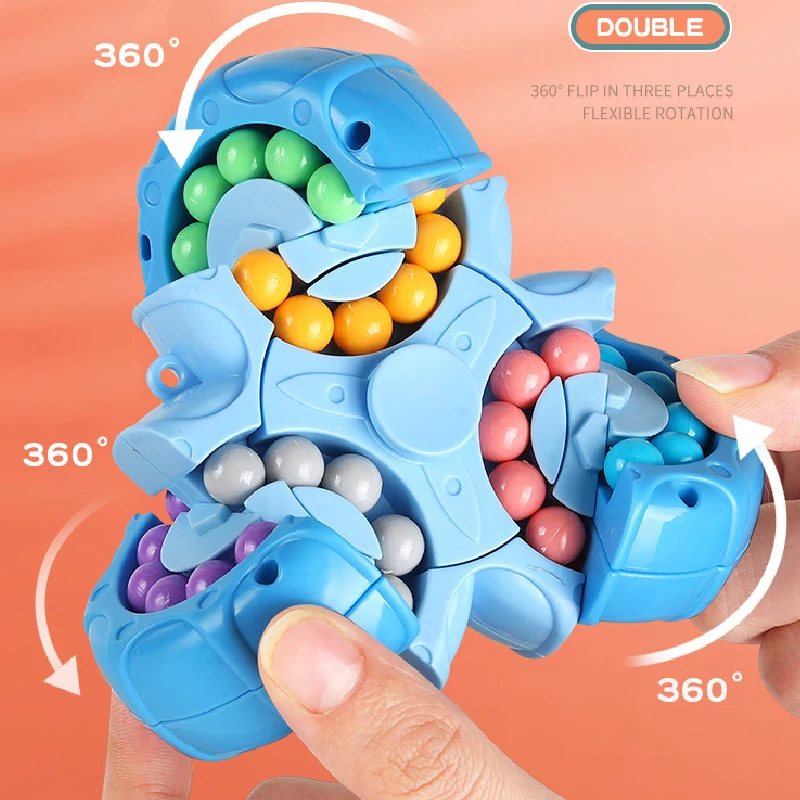 Wholesale Unique puzzle Finger Spinners Toys Cube Rotating Magic colorful Bean cube toy for children