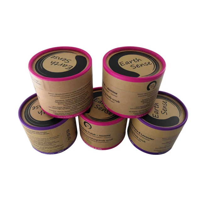 eco friendly Cosmetic Packing kraft paper tube for face cream Jar