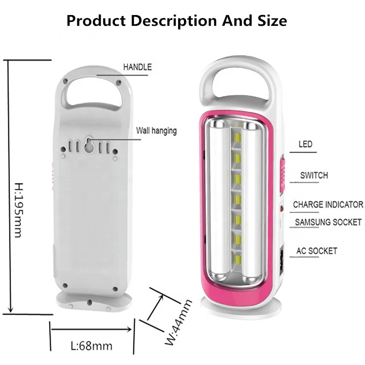 Ningbo Factory Custom Logo Popular Camping Rechargeable 35 LED Emergency Light Battery